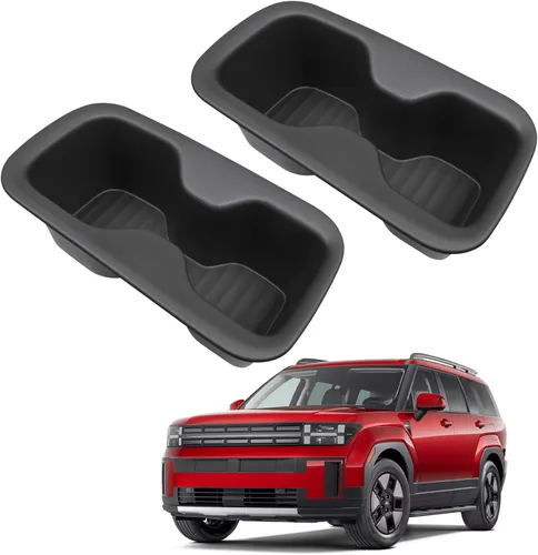 Miniatura 21 de Organizador de portavasos compatible con accesorios Chevy Equinox 2018-2024, sin ruido, a prueba de agua y polvo, TPE inserto para consola