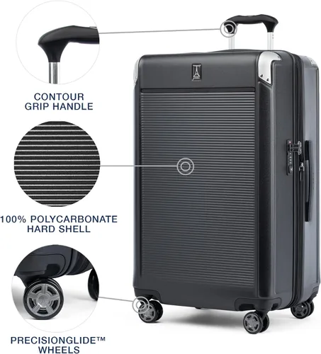 Miniatura 3 de Travelpro Platinum Elite - Equipaje de rueda giratoria extensible con costado duro, con cerradura TSA, maleta de policarbonato de carcasa dura