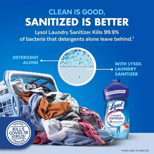 Miniatura 10 de Lysol Desinfectante para ropa, aditivo desinfectante para la ropa, seguro para el color, alternativa al blanqueador, eliminador de olores