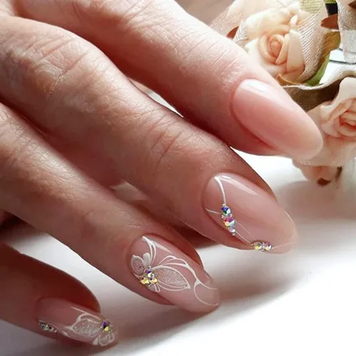 Miniatura 32 de Uñas postizas a presión marrón café, uñas postizas medianas de almendra, color sólido, cobertura completa, uñas postizas artificiales brillantes