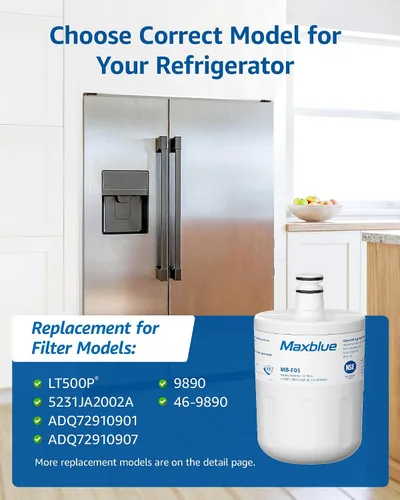 Miniatura 2 de Maxblue Filtro de agua para refrigerador 5231JA2002A, repuesto para LG® LT500P®, ADQ72910911, GEN11042FR-08, LFX25974ST, ADQ72910901, ADQ72910907