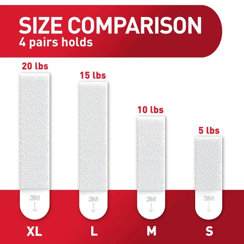 Miniatura 5 de Command Picture Hanging Strips, Sostiene hasta 12 lbs., 16 pares (32 tiras), uso en interiores