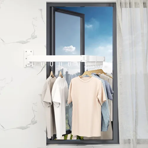 Miniatura 8 de Estante de Secado de Ropa HEILAIYI,Estante de Secado de Lavandería,Estante de Ropa Montado en la Pared,Estante de Lavandería Montado