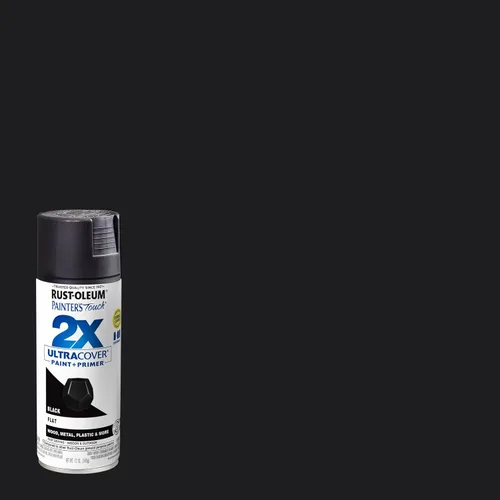 Miniatura 2 de Rust-Oleum 334020 Painter's Touch 2X Ultra Cover - Pintura en aerosol, 12 oz, negro plano Negro (Flat Black)