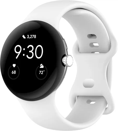 Miniatura 31 de Correa Compatible con Google Pixel Watch 1/2/3/4 (41mm), Pulsera de Reemplazo de Silicona Suave Deportiva para Google Pixel Watch 41mm Negro