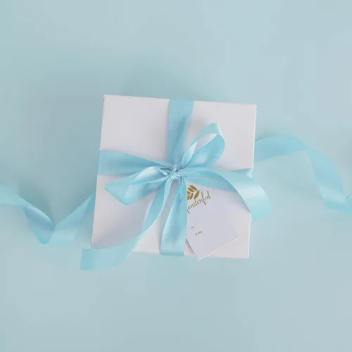 Miniatura 5 de HUIHUANG Cinta azul bebé de 1 pulgada x 20 yardas, cinta de satén gruesa brillante de lujo de doble cara para baby shower, manualidades y lazos