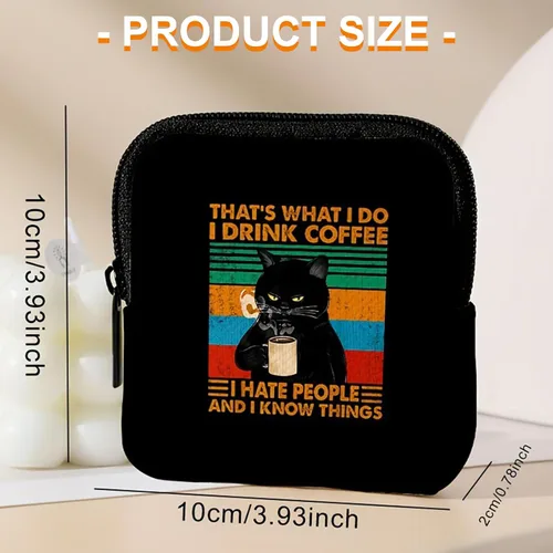 Miniatura 5 de Reusable Storage Pouches Data Cable Bags For Sanitary Products Electronics Accessories Portable Organizers Cable Organizers Storage Bag cartoon cat·
