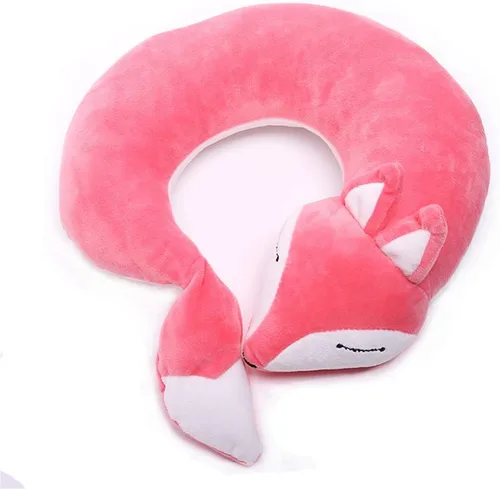 Miniatura 15 de Almohadas de viaje, aviones, zorro, animal de animal, almohada de cuello en forma de U, almohada de felpa cálida de dibujos animados cómoda