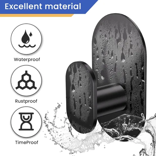 Miniatura 7 de Aikzik Ganchos Adhesivos, Ganchos de Pared Extra Fuertes de Servicio Pesado de 26 Libras para Colgar Abrigo, Bata, Toalla, Correas y Collares