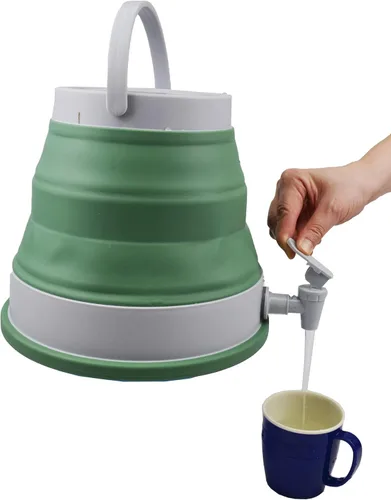 Miniatura 5 de SAMMART 6L (1.6 galones) transportador de agua portátil, contenedor de agua plegable, cubo de emergencia, almacenamiento de agua al aire libre
