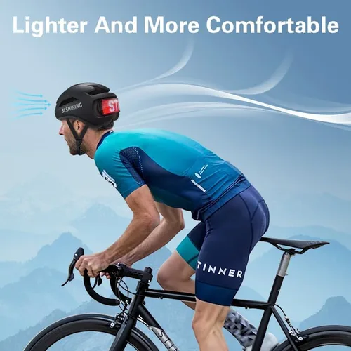 Miniatura 4 de Casco de bicicleta, programa de aplicación inteligente, casco de bicicleta con luz recargable USB, luz trasera de montaña para adultos y hombres