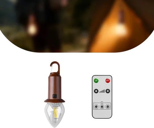 Luces solares para camping, bombilla colgante recargable por USB, portátil, para exteriores, vintage, LED, lámpara colgante de iluminación de