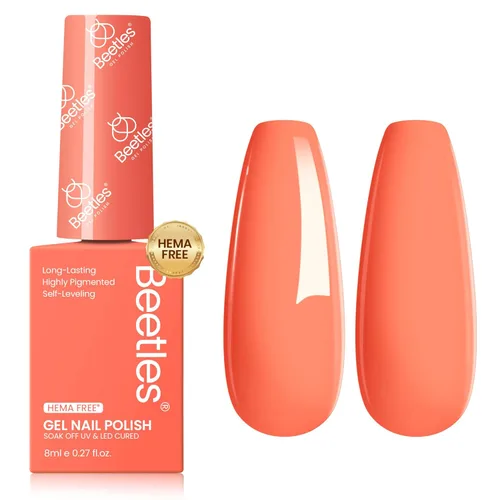 Miniatura 14 de Beetles - Esmalte de uñas de gel ultravioleta semipermanente sin HEMA de alto brillo para manicura francesa y arte de uñas, frasco a juego, blanco