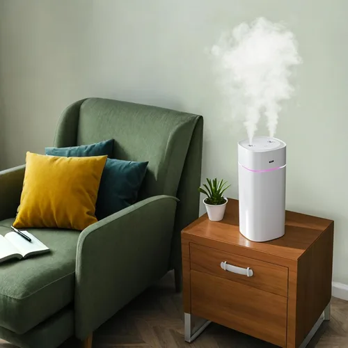 Miniatura 3 de Mini humidificadores portátiles JORMEY - Humidificador silencioso de niebla fría con anillo LED suave, humidificador de escritorio de 21.1 fl oz