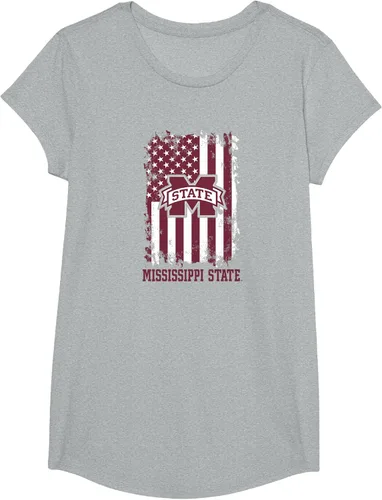 Miniatura 13 de Camiseta patriótica retro con bandera estadounidense de los Mississippi State Bulldogs, Negro