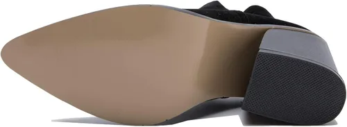 Miniatura 6 de DADAWEN - Botines de gamuza para mujer con cremallera lateral y tacón alto