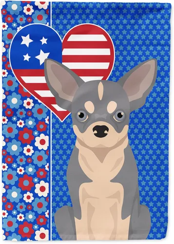 Miniatura 102 de Caroline's Treasures WDK5119GF - Bandera de jardín americana de Airedale Terrier de Estados Unidos, color negro y tostado, bandera decorativa