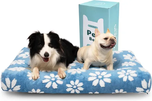 Miniatura 11 de Camas para perros grandes, bonita cama gruesa para perrera, cama mullida para mascotas con funda extraíble lavable y parte inferior antideslizante