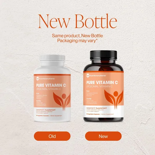 Miniatura 9 de Pure Micronutrients Vitamina C liposomal pura, suplemento de 1400 mg, 90 cápsulas, píldoras de ácido ascórbico VIT C de alta absorción