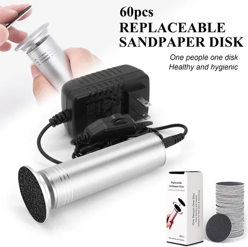 Miniatura 5 de Removedor de callos eléctrico mejorado para pies, 1200 rpm, velocidad ajustable, lima eléctrica profesional para pies, pedicura, lijadora de pies