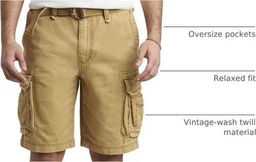Miniatura 67 de Unionbay Survivor pantalones cortos de cargo con cinturón para hombre