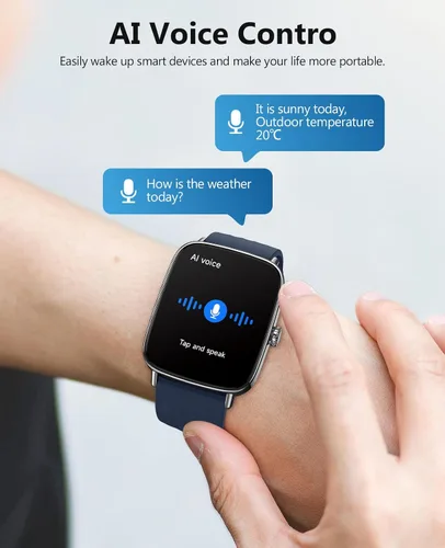 Miniatura 3 de SOUYIE 2025 Relojes inteligentes para hombres y mujeres, reloj inteligente de 1.85" con voz AI, monitor de frecuencia cardíaca 24/7, rastreador