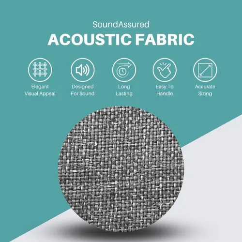 Miniatura 2 de SoundAssured Tejido Acústico - Tejido Acústicamente Transparente para Hacer Paneles Acústicos - Tejido Acústico para Paneles de Sonido DIY (50s Rosa)