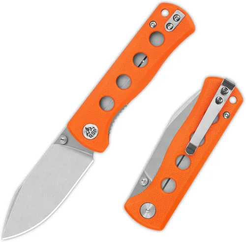 Miniatura 14 de QSP Canary Folder - Cuchillo plegable de bolsillo, hoja de 7.21 cm Sandvik 14C28N con acabado negro lavado a la piedra, mango G10 negro, bloqueo