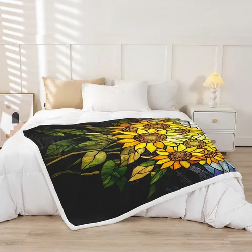Miniatura 26 de Manta de cama de margaritas blancas, manta de franela rústica con flores florecientes de jardín natural para decoración de habitaciones, manta