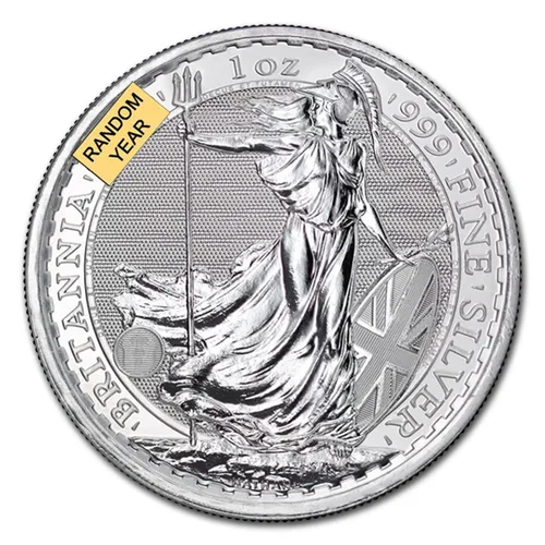 Miniatura 3 de 1997 - Presente (Año al azar) Lote de (5) Monedas Britannia de Plata de 1 oz Brillante Sin Circular con Certificado de Autenticidad £2 GBP Vendedor