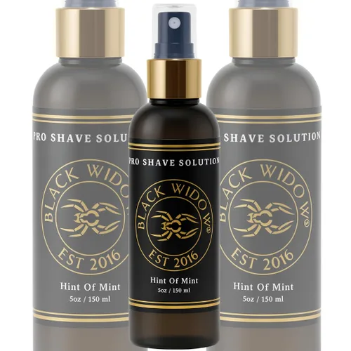 Miniatura 2 de Black Widow Pro Shave Solution – Loción en aerosol para afeitar sin desorden con un toque de menta, loción de afeitar hidratante para hombres