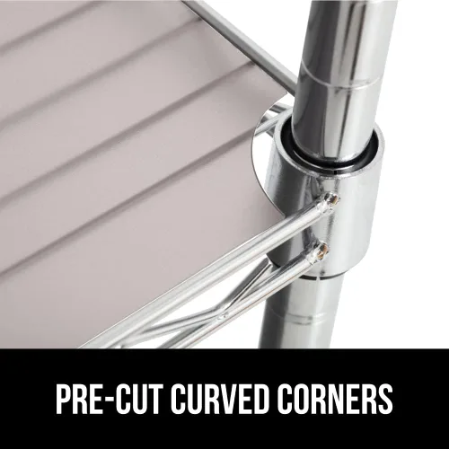 Miniatura 7 de GORILLA GRIP ShelfGuard - Revestimientos compatibles para estantes de alambre con la estantería Amazon Basics, juego de 5 revestimientos
