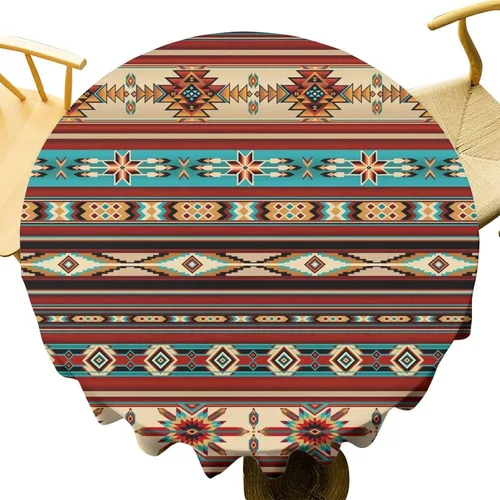 Mantel azteca suroeste, diseño étnico tribal geométrico, estilo vintage, bohemio, elegante, lavable, para comedor, cocina, granja, fiesta,