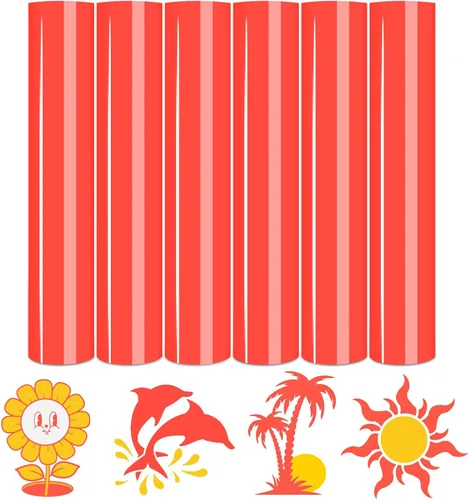 Miniatura 7 de Tintnut Vinilo de transferencia de calor de color brillante, 24 hojas de 12 x 10 pulgadas, vinilo multicolor para planchar para camisetas, bolsas