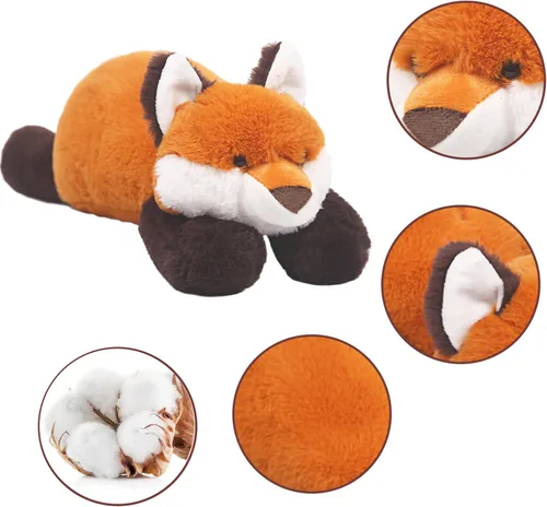 Miniatura 7 de ARELUX Animales de peluche de zorro rojo suave de 18 pulgadas: almohada de cuerpo de zorro de peluche linda y acogedora, juguetes de animales