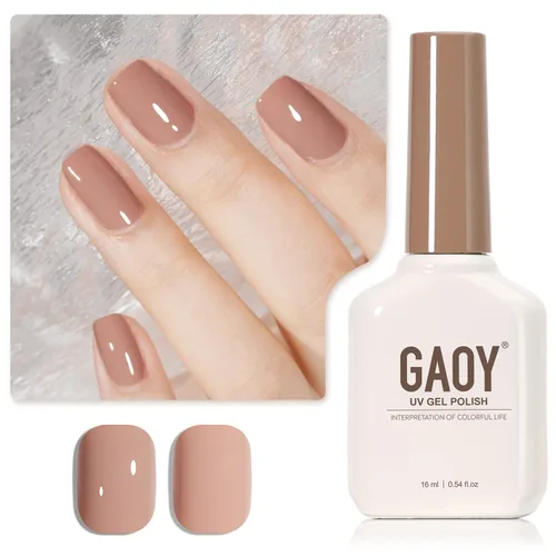 Miniatura 53 de GAOY - Esmalte de uñas de gel marrón, 16ml de esmalte de gel para quitar por remojo, curado con luz UV para arte de uñas, manicura DIY en casa, 2088