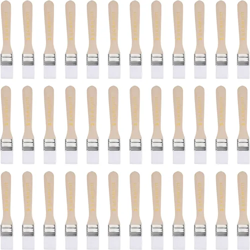 Miniatura 15 de uxcell 36 pinceles de pintura de 5.5 pulgadas de ancho con cerdas de nailon suave con mango de madera para pared, gabinetes, cercas blancas