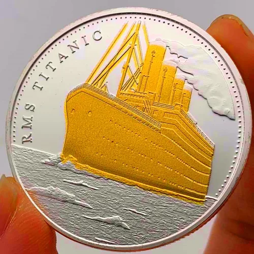 Miniatura 3 de RMS-Titanic - Moneda de desafío de mapa de viaje y barco