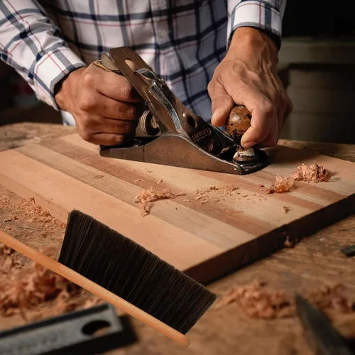 Miniatura 6 de 2 Piezas Cepillo de Polvo de Madera Escoba de Mano Cepillo de Banco con Mango Largo de Madera Cepillo de Batir Cepillo de Cerdas Suave para Limpieza