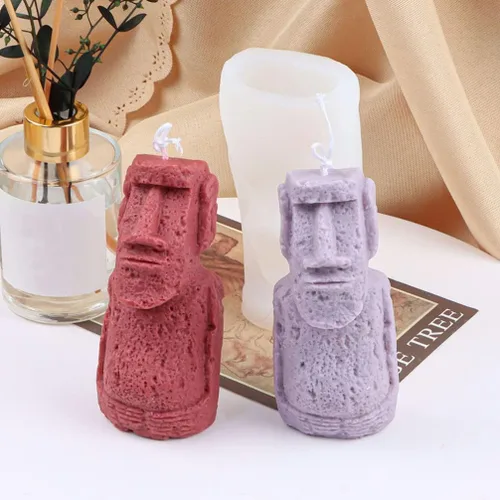 Miniatura 8 de Didiseaon Moldes para velas de estatua de isla de Pascua, moldes de silicona para velas de bricolaje, moldes de resina epoxi, moldes de jabón