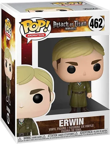 Miniatura 3 de POP Attack on Titan - Figura de vinilo Funko Pop! de Erwin Smith (un brazo) con funda protectora compatible con POP Box), multicolor, 3.75 pulgadas