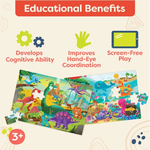 Miniatura 5 de B. toys Juego de rompecabezas - Juego clásico con diseños coloridos - Juguetes educativos y de desarrollo para más de 3 años - Paquete de 3