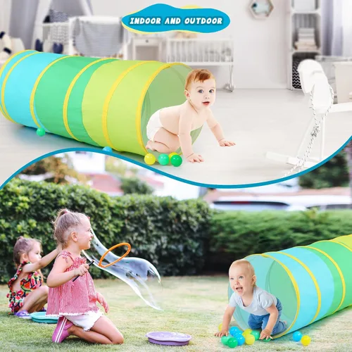 Miniatura 5 de PigPigPen Túnel de juego para niños pequeños, tienda de campaña desplegable para bebés o perros, juguetes para interiores y exteriores para conjunto