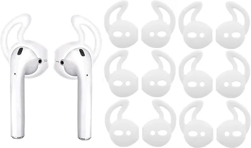 Miniatura 3 de JNSA 6 pares de almohadillas de silicona para auriculares compatibles con Air Pods 1 y 2, puntas deportivas antideslizantes de silicona suave