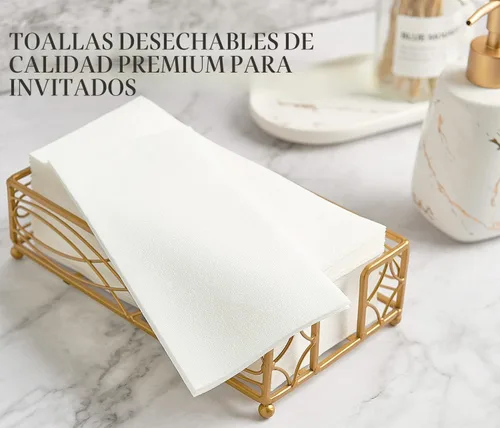 Miniatura 3 de FOCUSLINE 480 servilletas de baño desechables, toallas de papel suave y absorbente, toallas de mano de papel para baño, cocina, cena o evento