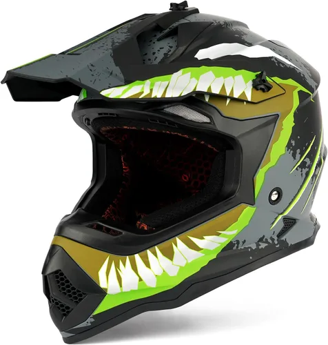 Miniatura 8 de Orthrus Off-Road Motorcycle Helmet for Adult ATV, Motorcross, Dirt Bike, and Snowmobile Enthusiasts