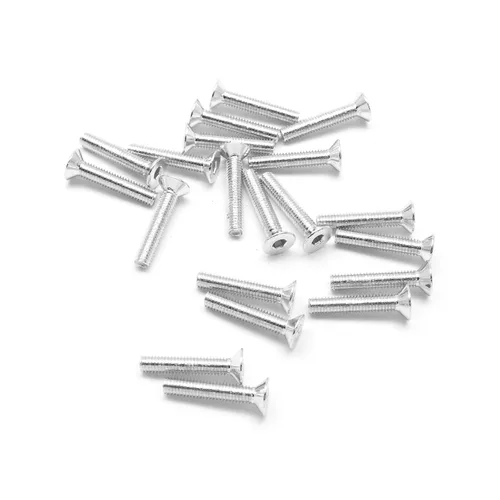 Miniatura 11 de 20 tornillos avellanados M3 6063 de aluminio hexagonal (colores anodizados) (0.236 in, 0.394 in, 0.630 in, 0.787 in) (M3 x 0.236 in, negro)