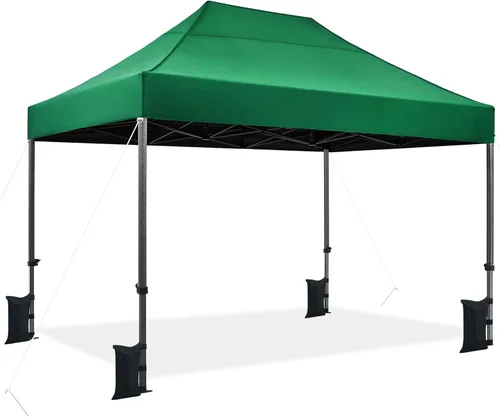 Miniatura 17 de Yaheetech - Tienda de campaña desplegable resistente, refugio comercial instantáneo de 10 x 15, toldo ajustable al aire libre con bolsa con ruedas