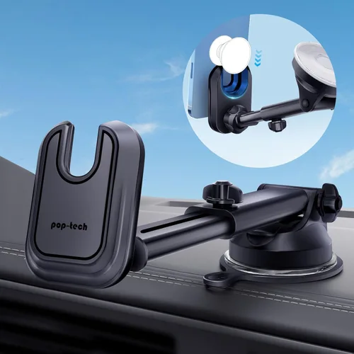 Miniatura 8 de pop-tech Soporte de teléfono de automóvil para Pop Socket: soporte de teléfono celular con ventosa para ventana de parabrisas de salpicadero