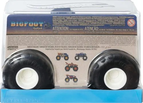 Miniatura 6 de Hot Wheels Monster Trucks, camión monstruo de gran tamaño, camión de juguete fundido a presión a escala 1:24 con ruedas gigantes y diseños geniales